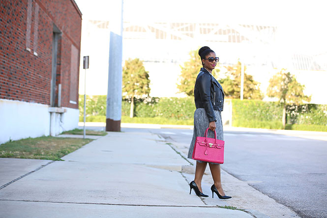 stripes-grey-skirt-moto-jacket-statement-necklace-13