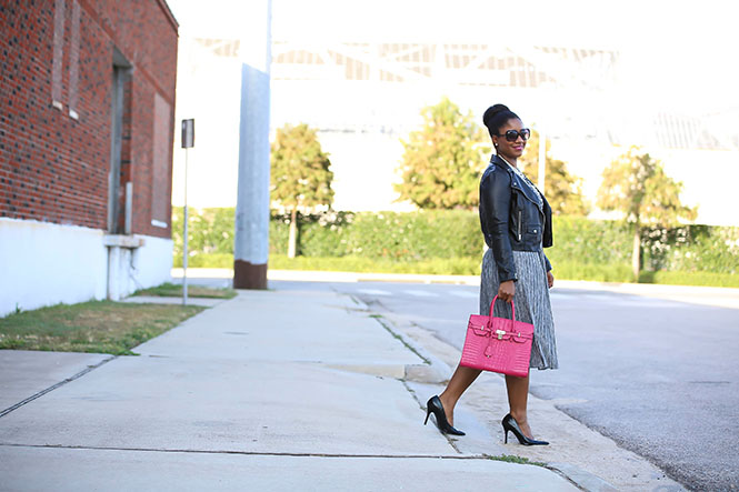 stripes-grey-skirt-moto-jacket-statement-necklace-15