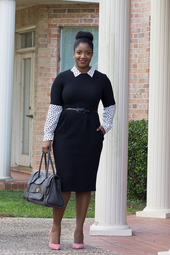 polka-dot-top-layered-black-wiggle-dress-9