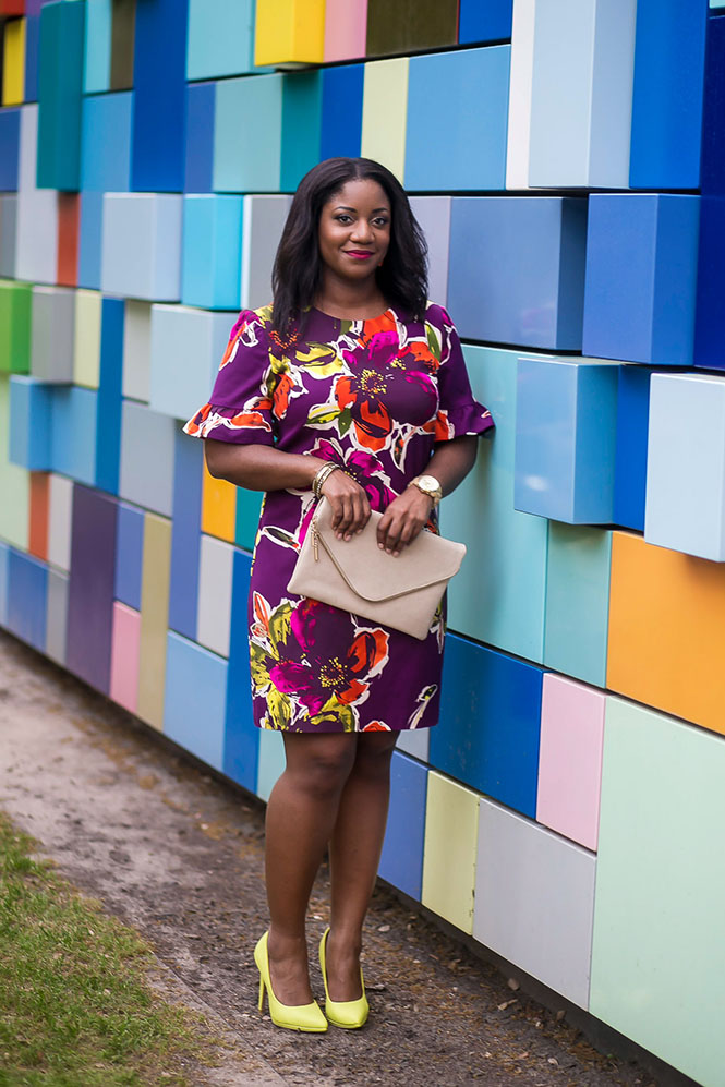 purple-floral-dress-neon-pumps-6