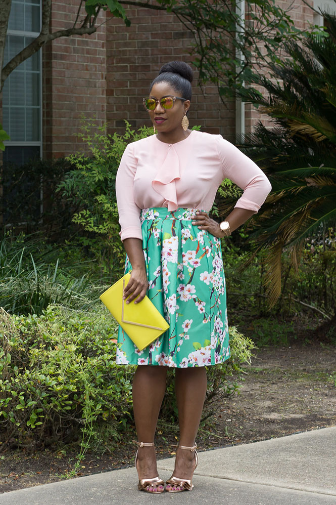 pink-ruffle-top-green-floral-skirt-3