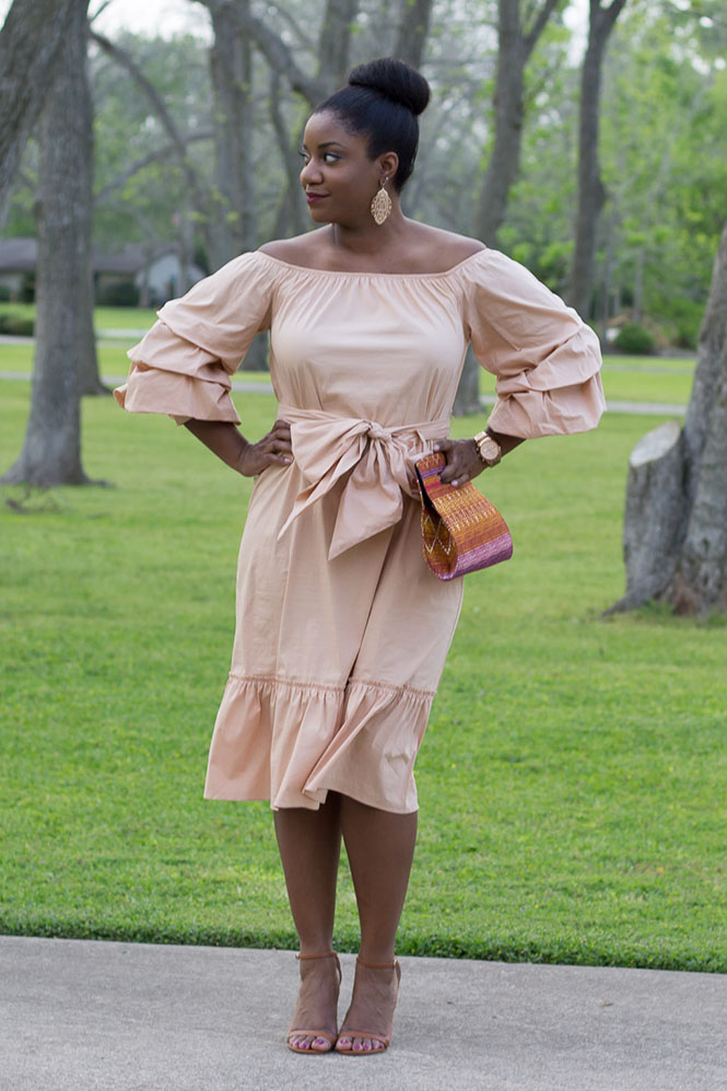 statement-sleeve-zara-dress-warm-neutrals-3