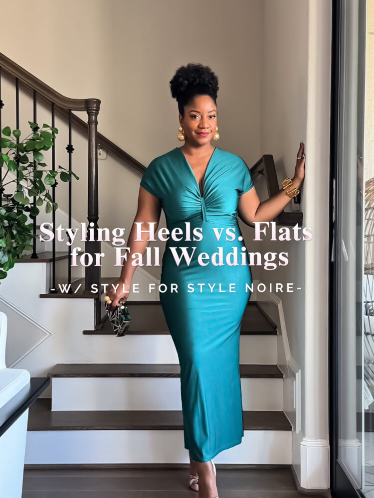 fall wedding guest outfit heels vs flats